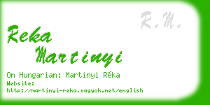 reka martinyi business card