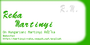 reka martinyi business card